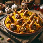 Arroz y Conejo: Arroz Cocinado con Conejo y Caracoles - Una Delicia Tradicional