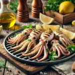 Calamares a la Plancha: Calamares Frescos Cocinados a la Parrilla