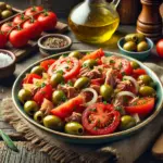 Ensalada Murciana: Ensalada de Tomate, Atún, Cebolla y Aceitunas